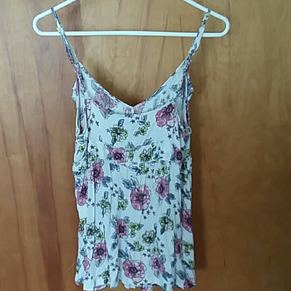 Decree Floral Print and White Tank Top - Picture 4 of 5
